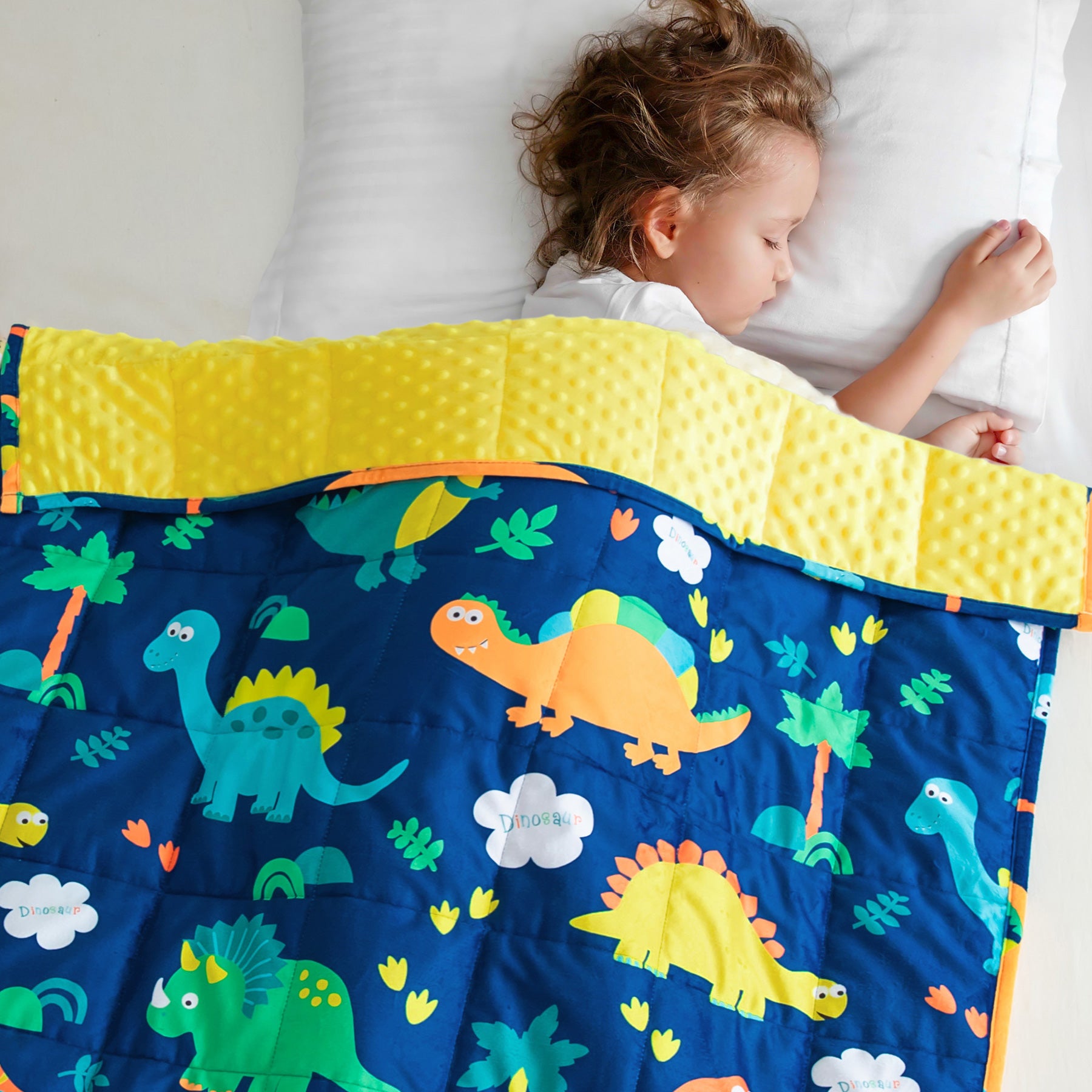 Uttermara Weighted Blanket for Kids 3/5/7lbs Dinosaur