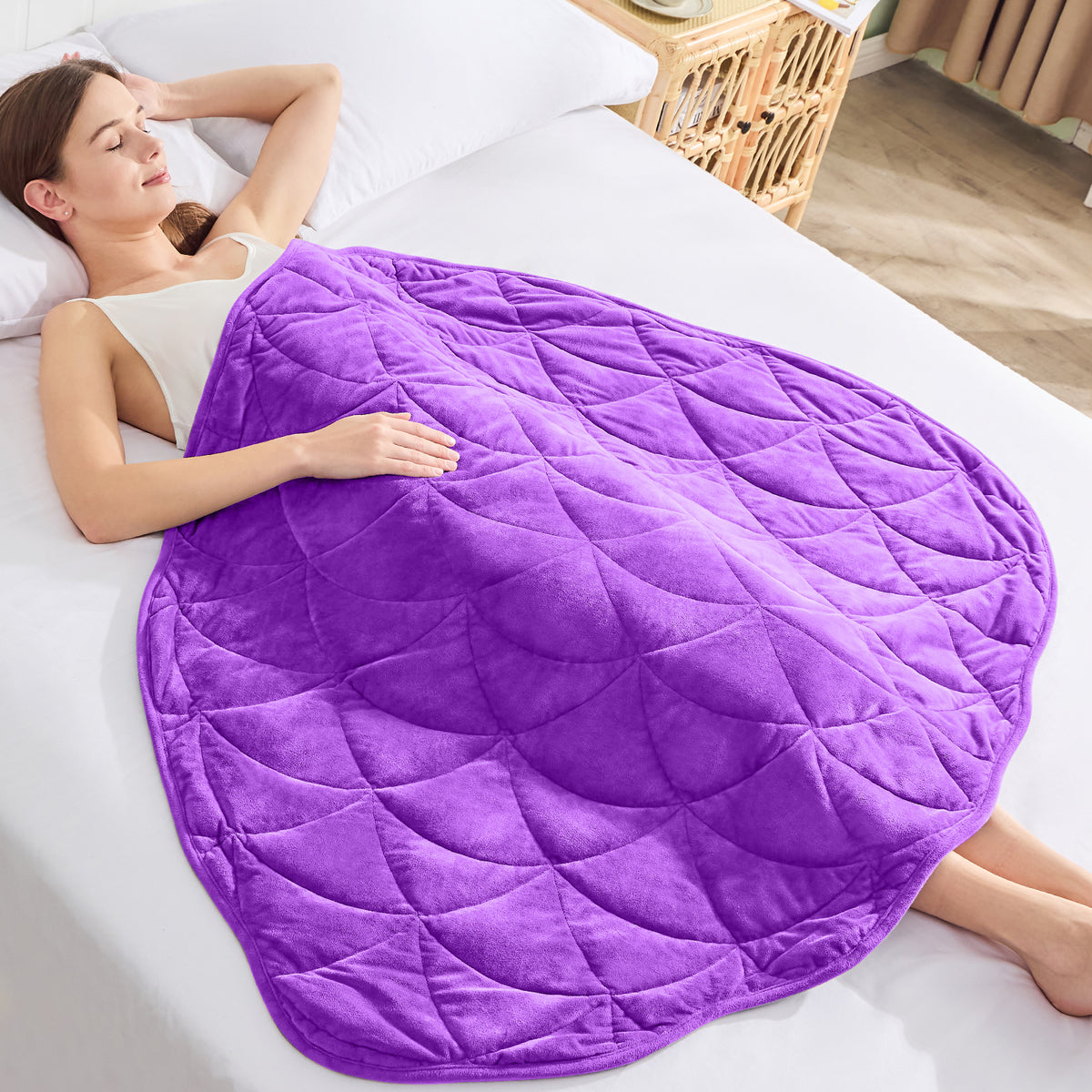 All-Season Weighted Lap Blanket | Purple | 30x40" 5lb