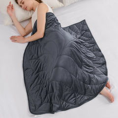 All-Season Gray Portable Travel Weighted Blanket