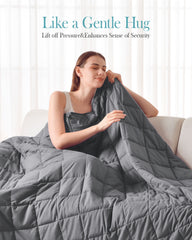 All Season Drak Grey Cooling Weighted Blanket | Uttermara