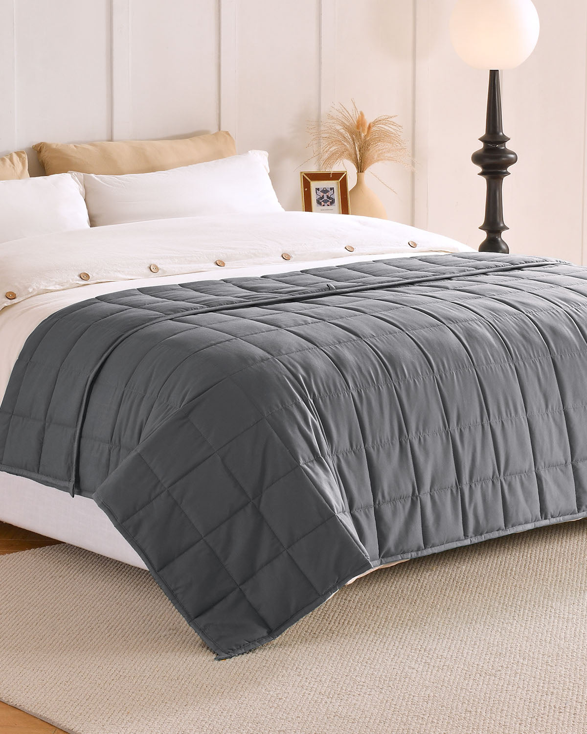 All Season Drak Grey Cooling Weighted Blanket | Uttermara