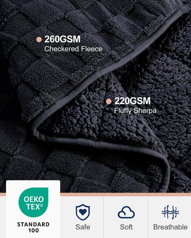 Fleece Checkerboard Weighted Blankets