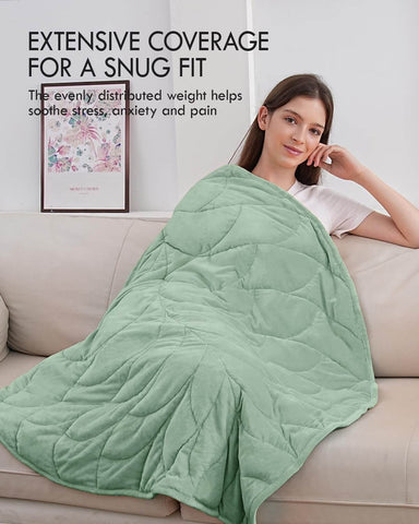Portable Crystal Velvet Weighted Lap Blanket