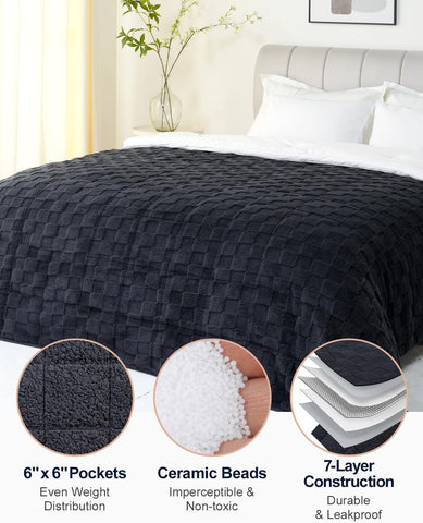 Fleece Checkerboard Weighted Blankets