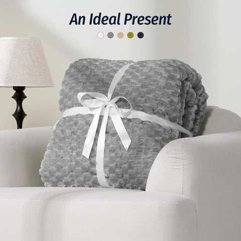 Jacquard Flannel Weighted Blankets | Turtle Shell Grey