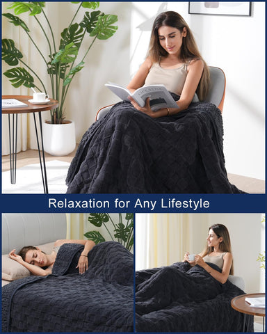 Fleece Checkerboard Weighted Blankets