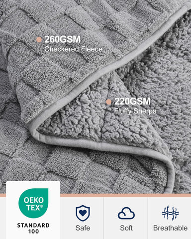 Fleece Checkerboard Weighted Blankets