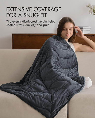 Portable Crystal Velvet Weighted Lap Blanket