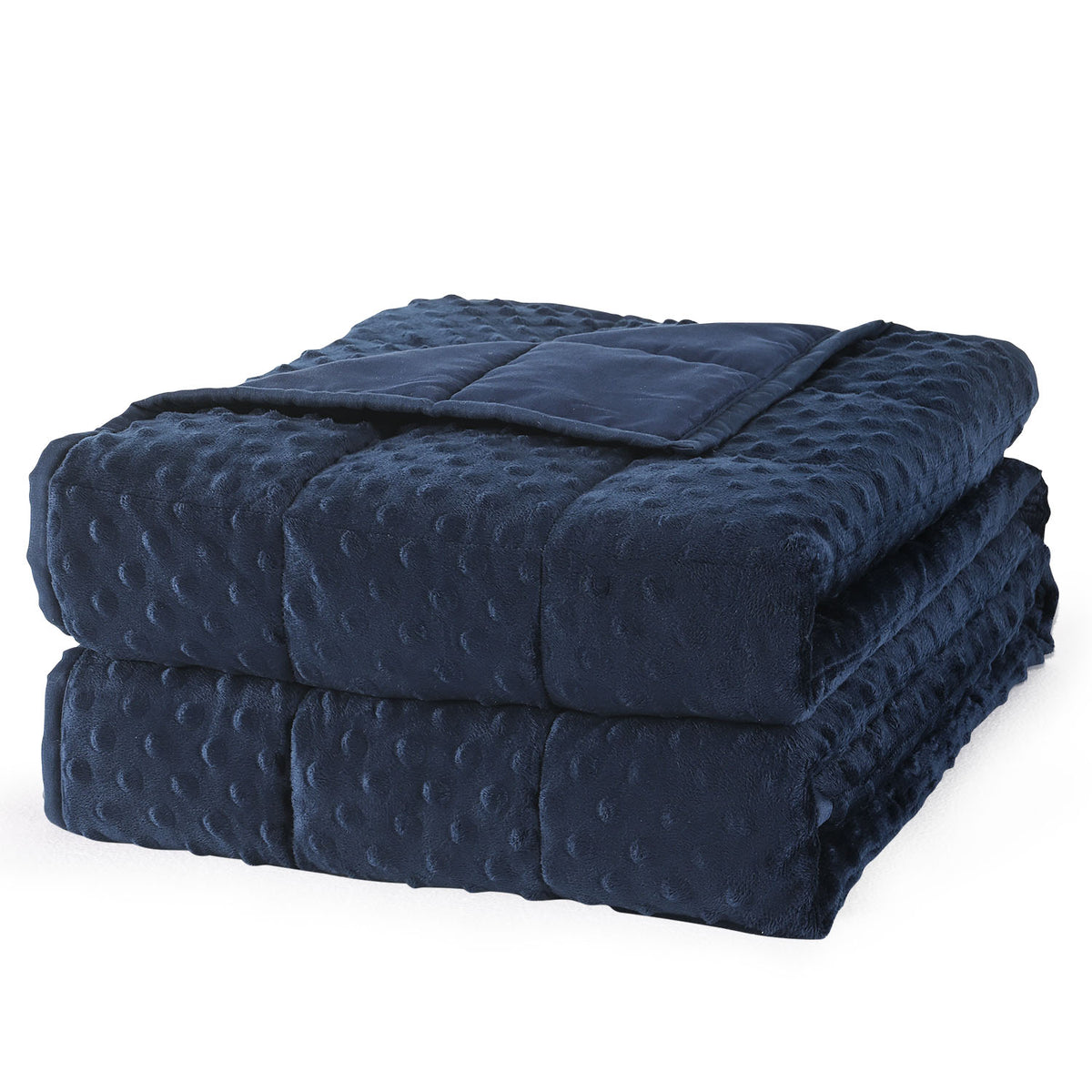 All Season Navy Blue Microfiber Reversible Weighted Throw Blankets | Uttermara