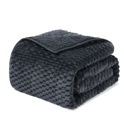 Uttermara Sherpa Fleece Weighted Blankets 12/15 lbs – Turtle Shell Dark Grey