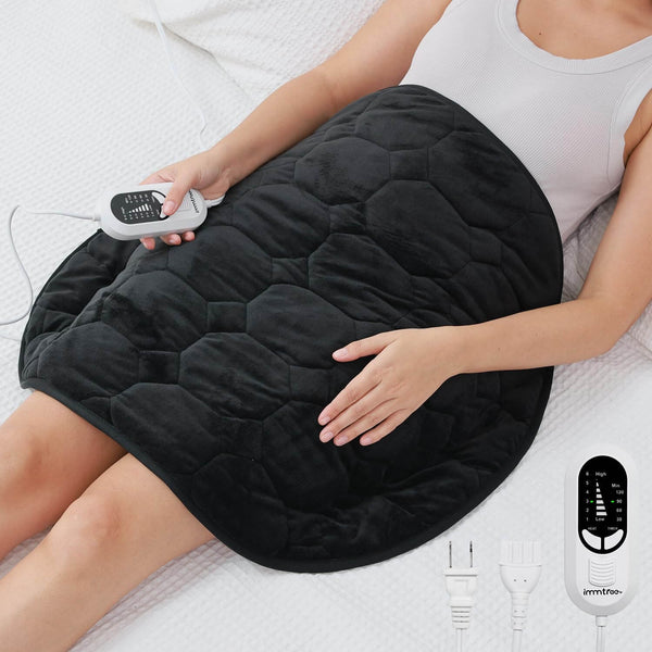 Weighted Heating Pad 7lbs for Deeper Pain Relief | Black