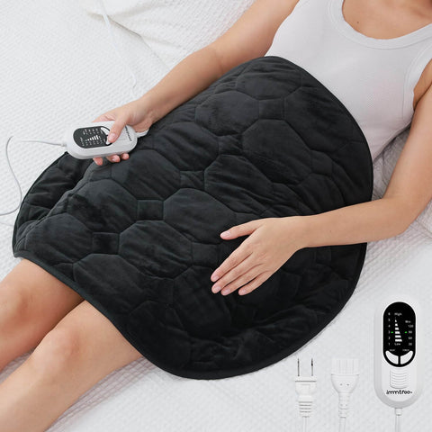 Weighted Heating Pad 7lbs for Deeper Pain Relief | Black