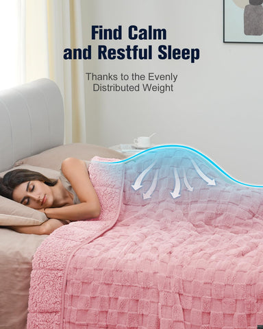Fleece Checkerboard Weighted Blankets