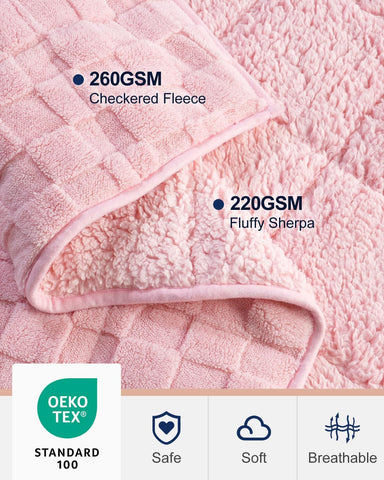 Fleece Checkerboard Weighted Blankets