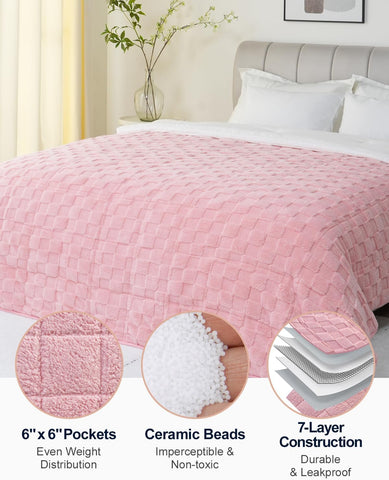 Fleece Checkerboard Weighted Blankets