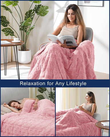Fleece Checkerboard Weighted Blankets