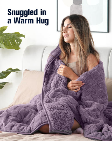 Fleece Checkerboard Weighted Blankets