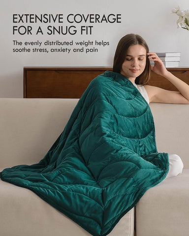 Portable Crystal Velvet Weighted Lap Blanket