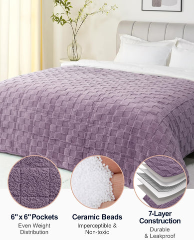 Fleece Checkerboard Weighted Blankets