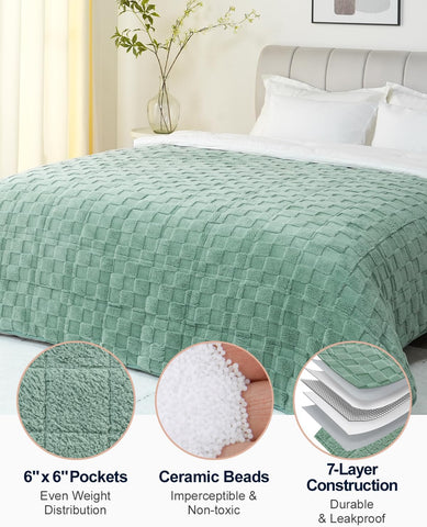 Fleece Checkerboard Weighted Blankets