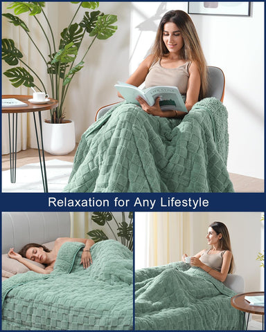 Fleece Checkerboard Weighted Blankets