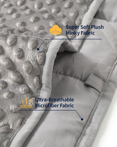 All Season Grey Microfiber Reversible Weighted Throw Blankets | Uttermara