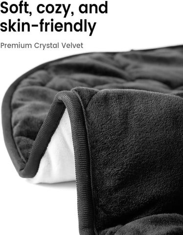 Weighted Heating Pad 7lbs for Deeper Pain Relief | Black