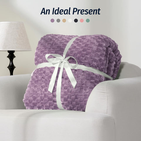 Jacquard Flannel Weighted Blankets | Turtle Shell Purple