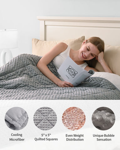 All Season Grey Microfiber Reversible Weighted Throw Blankets | Uttermara