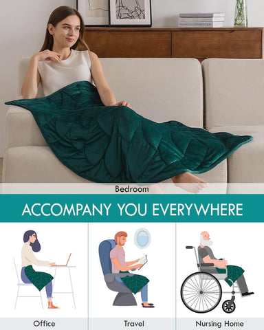 Portable Crystal Velvet Weighted Lap Blanket