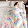 Soft Sherpa Weighted Blanket-Rainbow