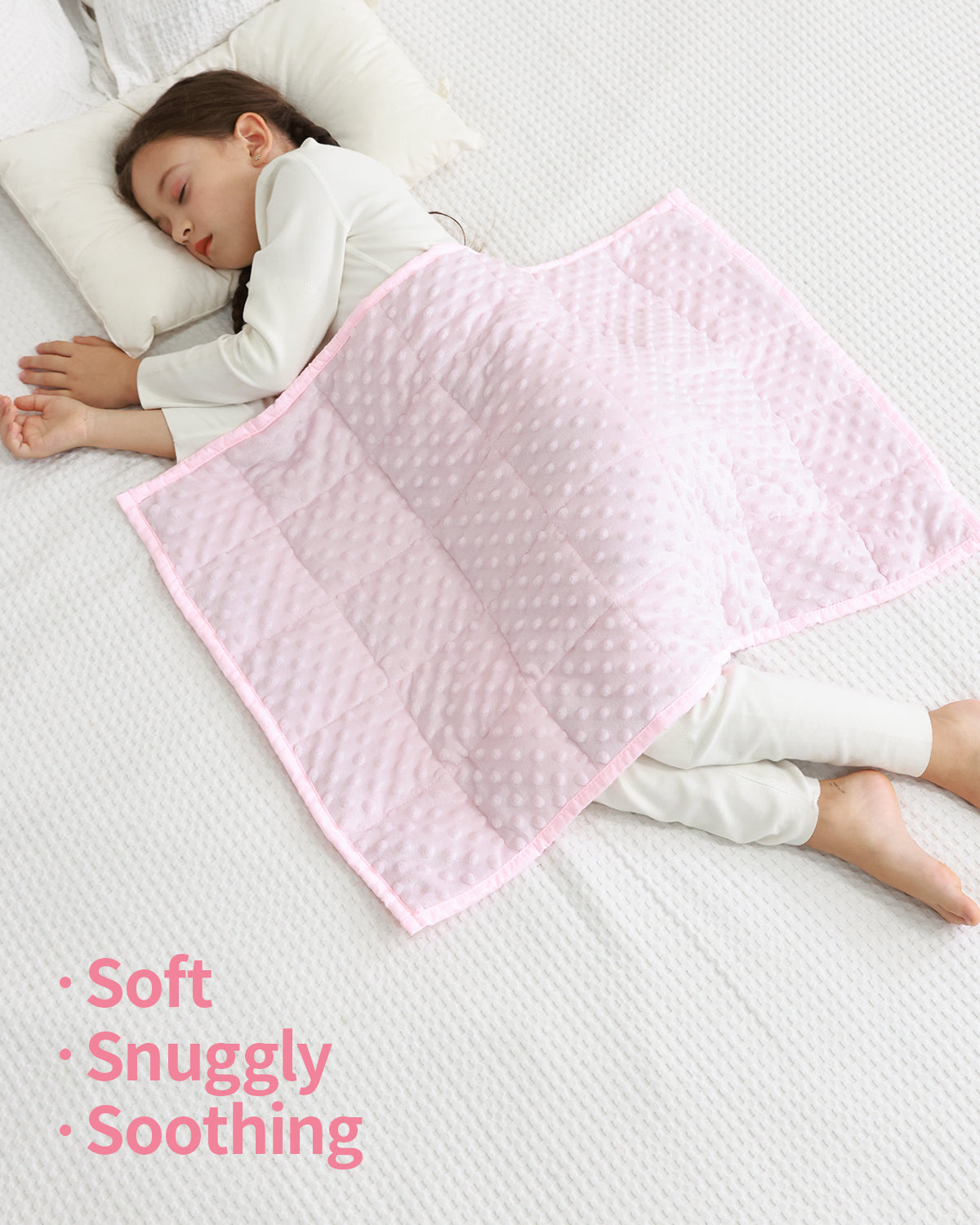 Pink Kid Minky Dotted Blankets | Uttermara