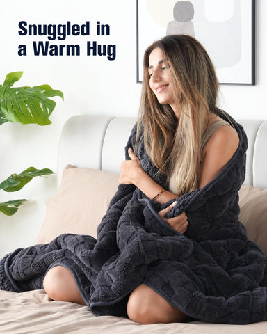 Fleece Checkerboard Weighted Blankets
