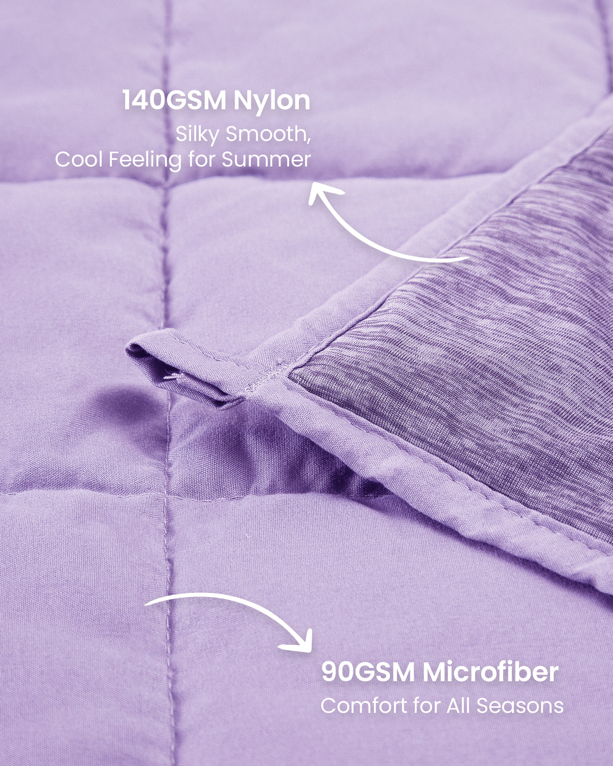 All Season Reversible Cool Microfiber Soft Bed Blanket Purple