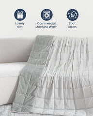 All Season Reversible Cool Microfiber Soft Bed Blanket Gray