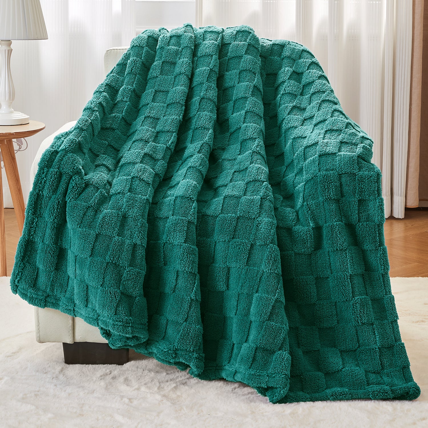 Uttermara Forest Green Fleece Blanket