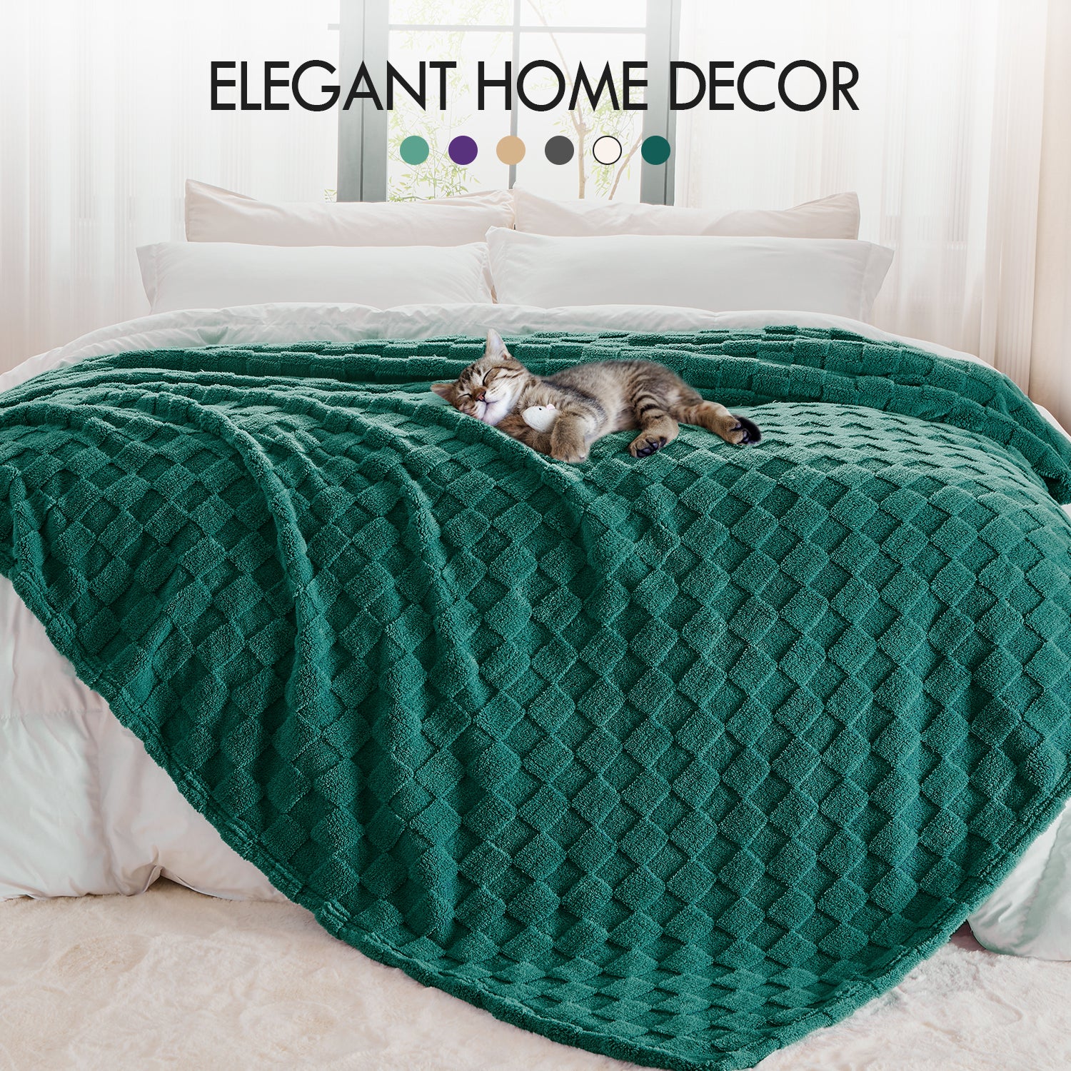 Uttermara Forest Green Fleece Blanket