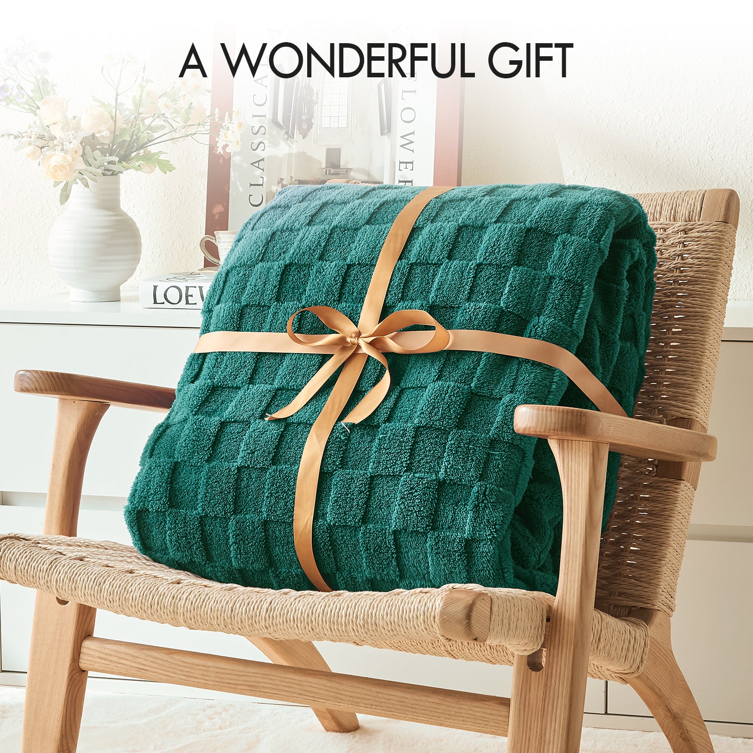 Uttermara Forest Green Fleece Blanket