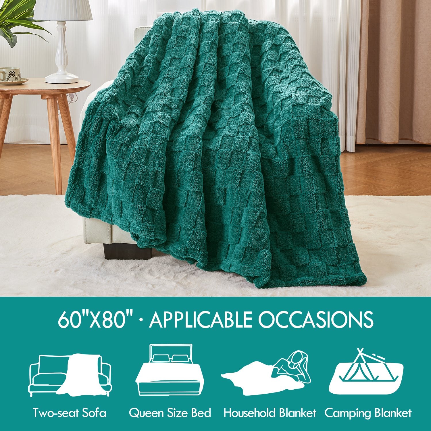 Uttermara Forest Green Fleece Blanket