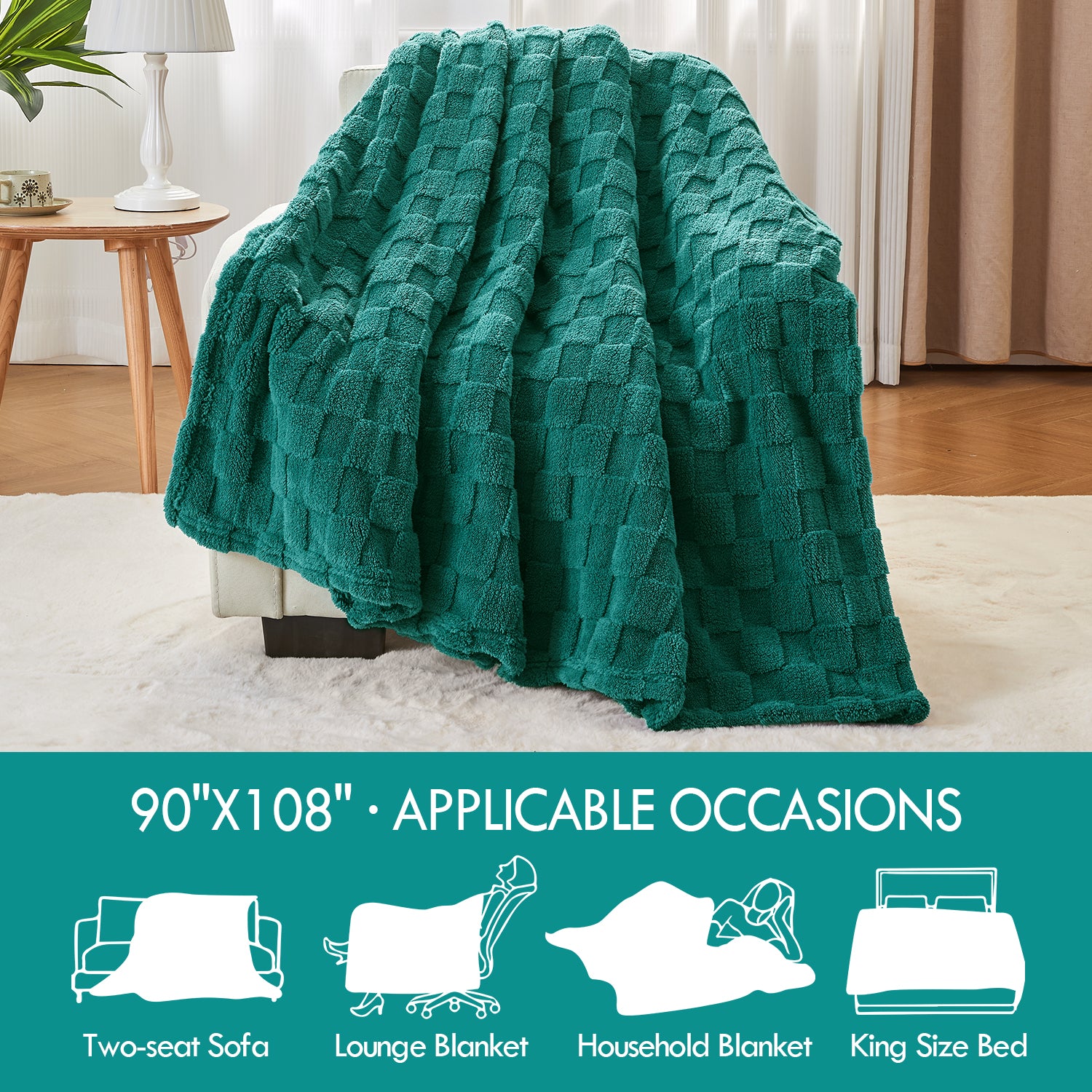 Uttermara Forest Green Fleece Blanket