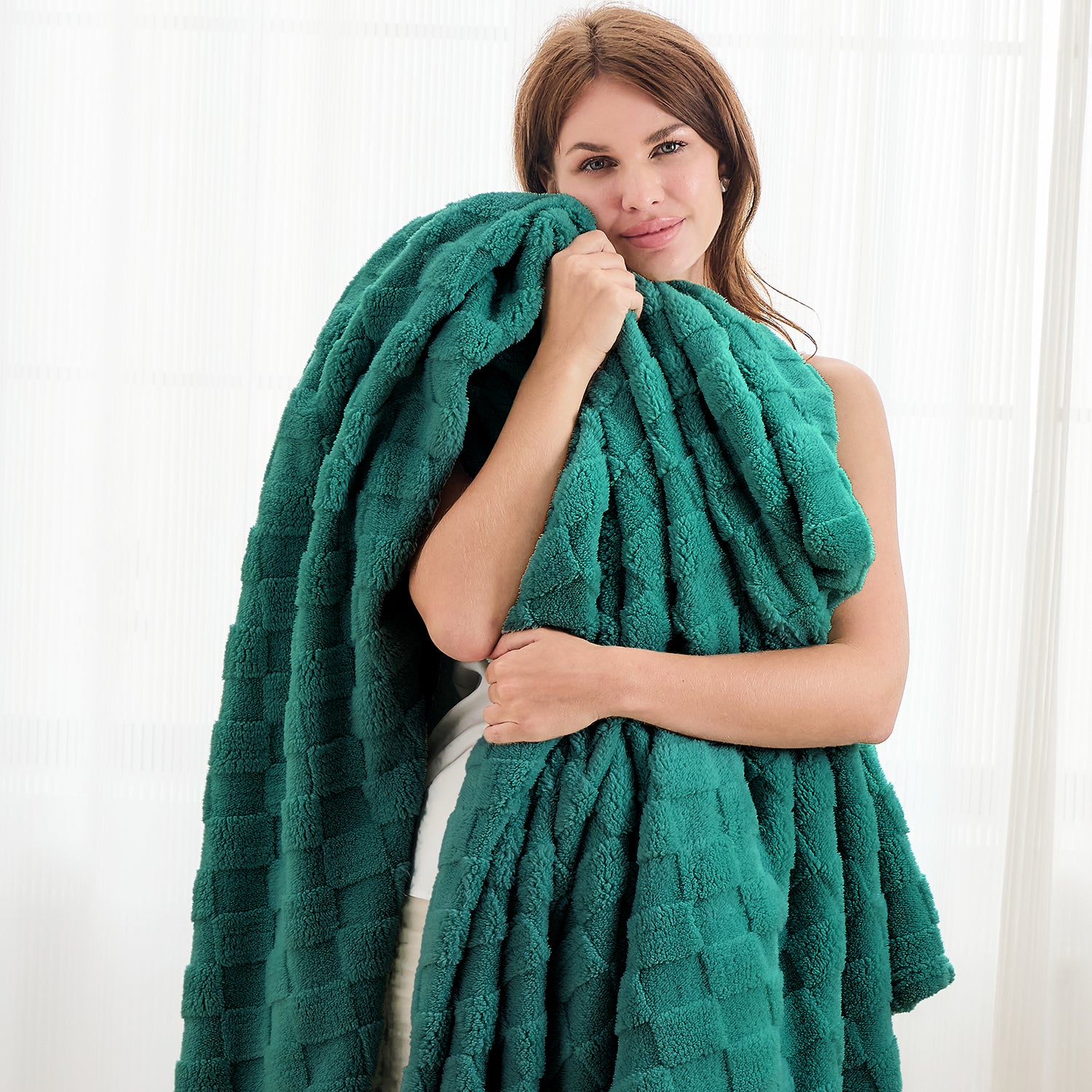 Uttermara Forest Green Fleece Blanket