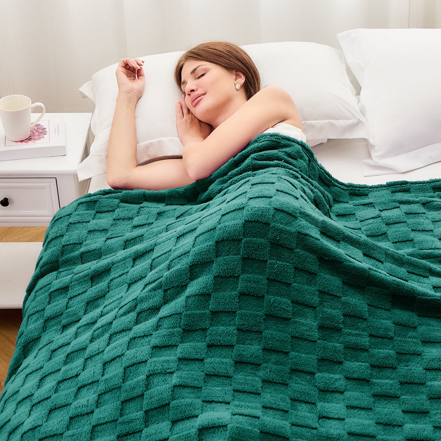Uttermara Forest Green Fleece Blanket