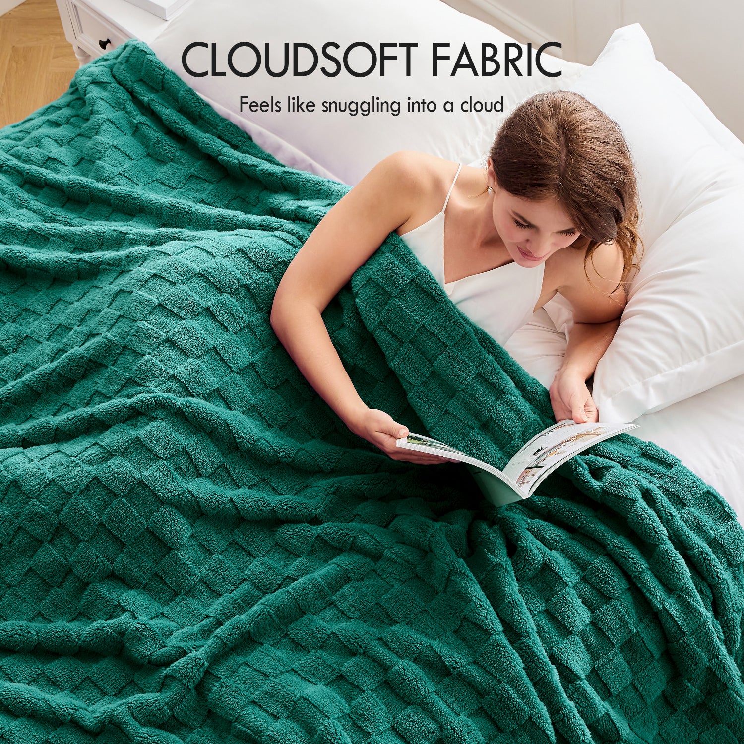 Uttermara Forest Green Fleece Blanket