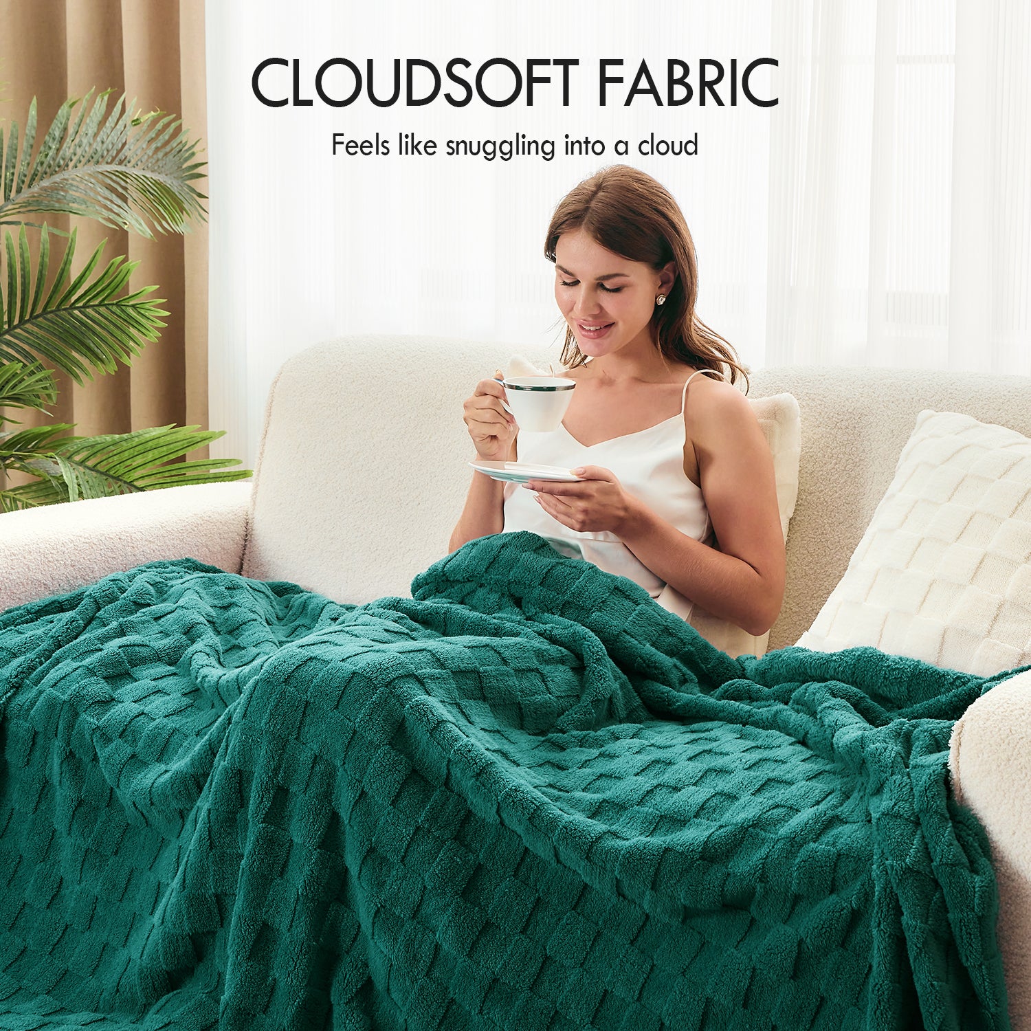 Uttermara Forest Green Fleece Blanket