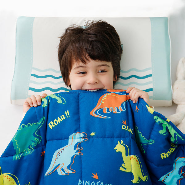 Weighted Blanket for Kids | Blue Dinosaur