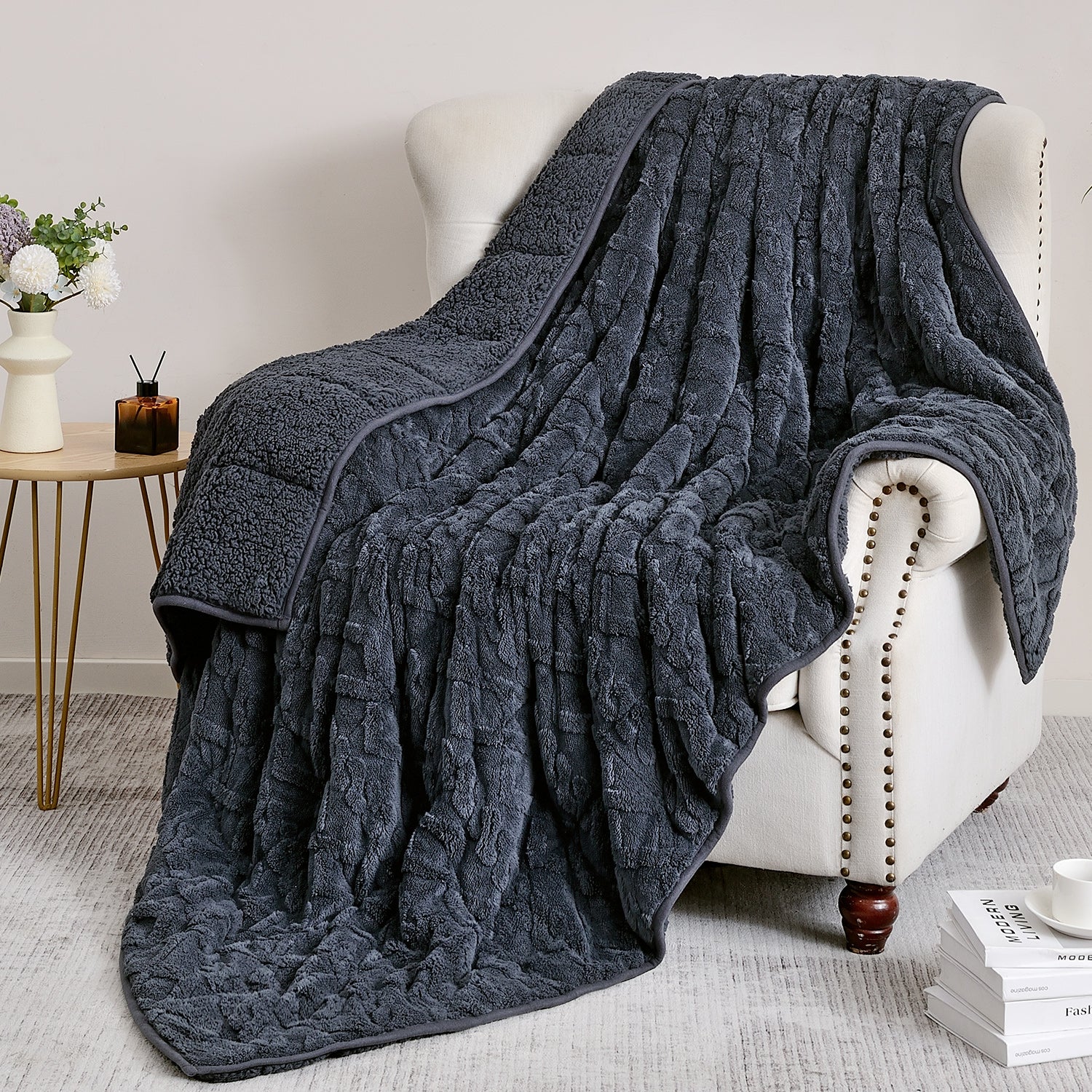 Jacquard_Weighted_Blanket_for_Adults_3D_Cable_Pattern_12lb15lb20lb_black_Uttermara-002