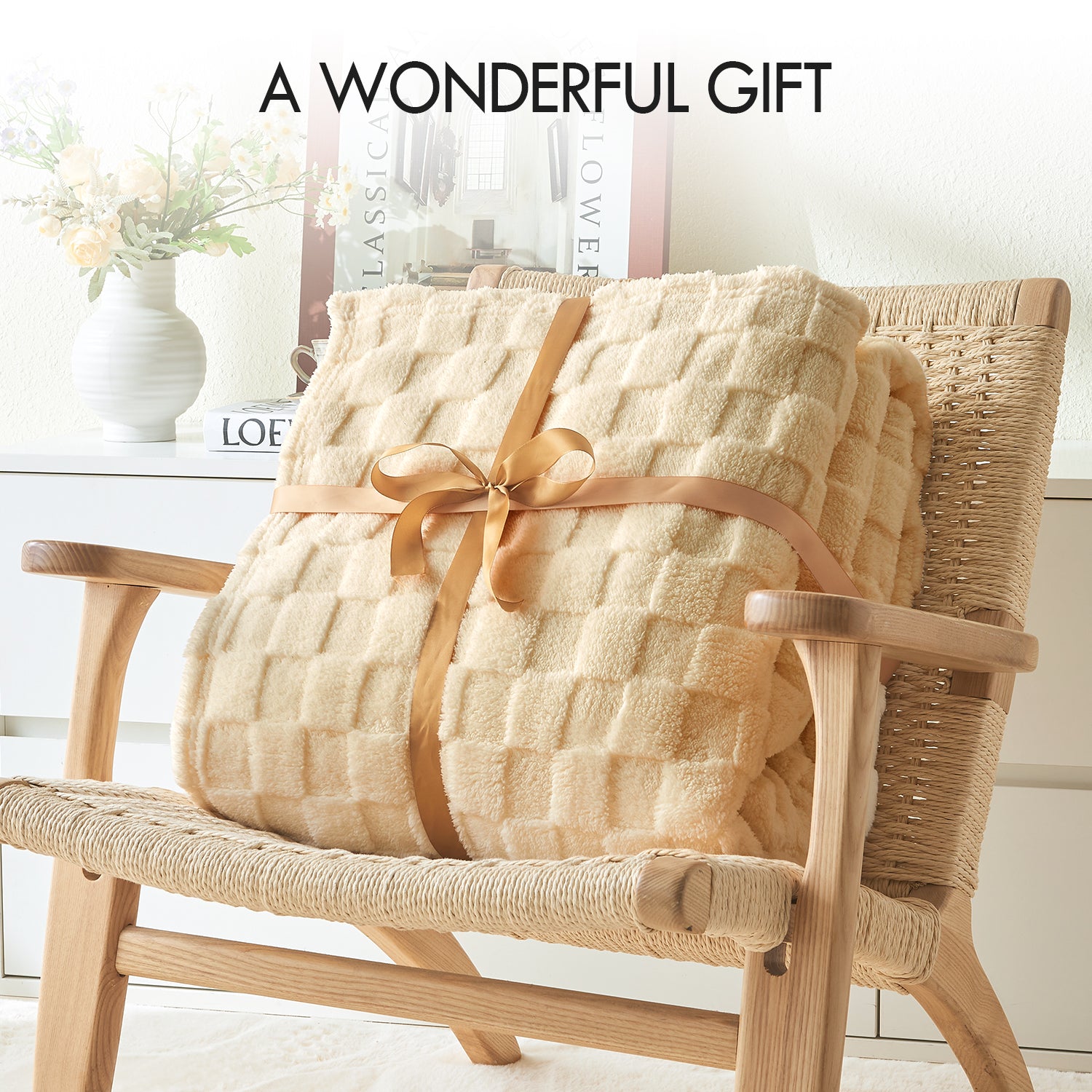 Uttermara Light Brown Fleece Blanket