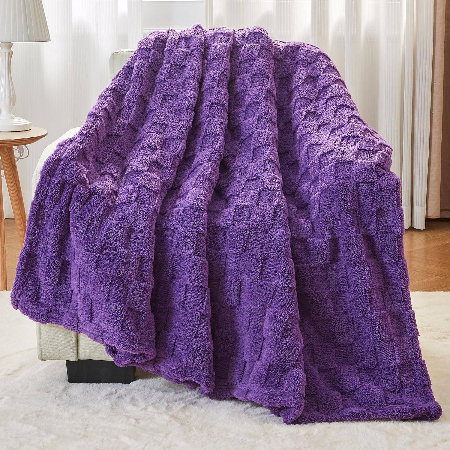 Uttermara Purple Fleece Blanket