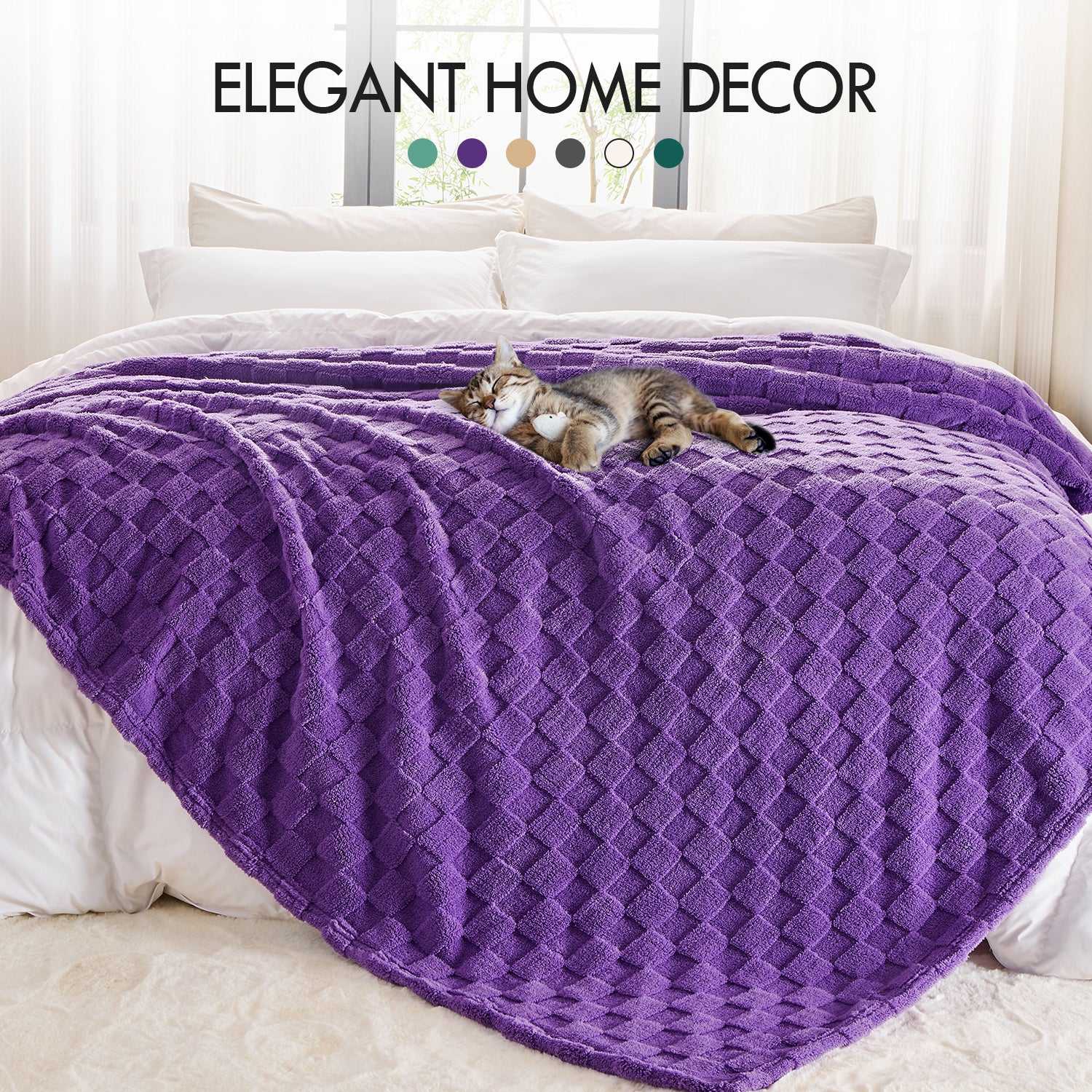 Uttermara Purple Fleece Blanket