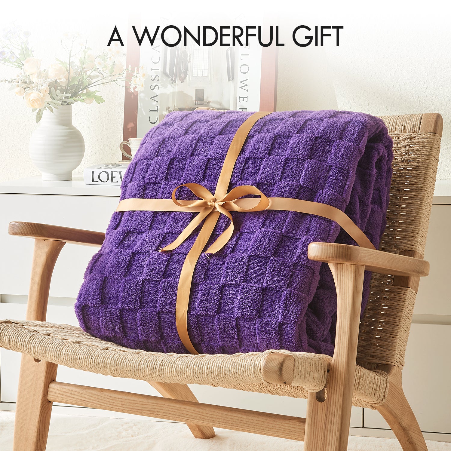 Uttermara Purple Fleece Blanket